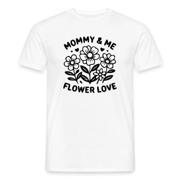 Mommy and Me Blumen Partnerlook - Männer T-Shirt - Weiß - Vorne - AI Model Male 178 dark (178cm)