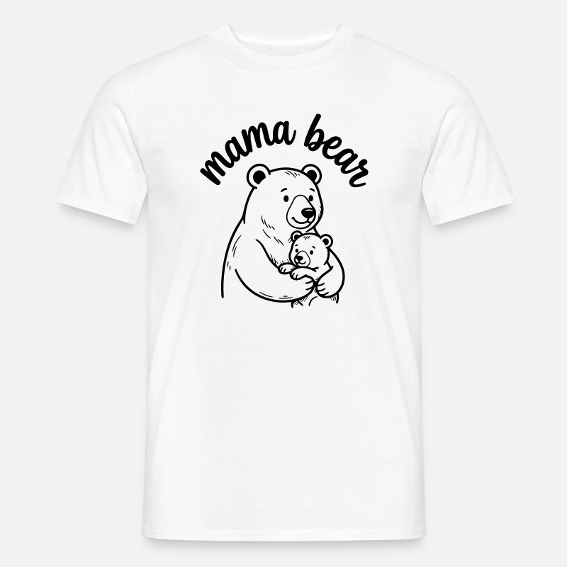 Bärenmama - Männer T-Shirt - Weiß