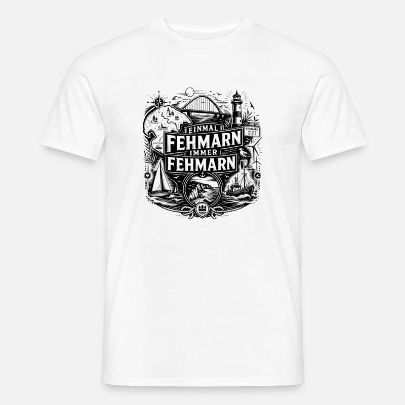 Fehmarn - Einmal Fehmarn immer Fehmarn - Männer T-Shirt - Weiß