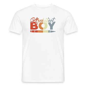 Funny Architect Kid - Men's T-Shirt - white - Front - AI Model Male 178 dark (178cm)
