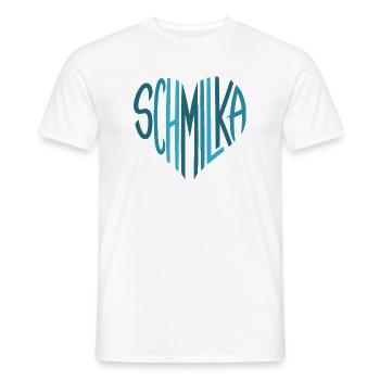Schmilka Herzschrift Logo - Männer T-Shirt - Weiß - Vorne - AI Model Male 178 dark (178cm)