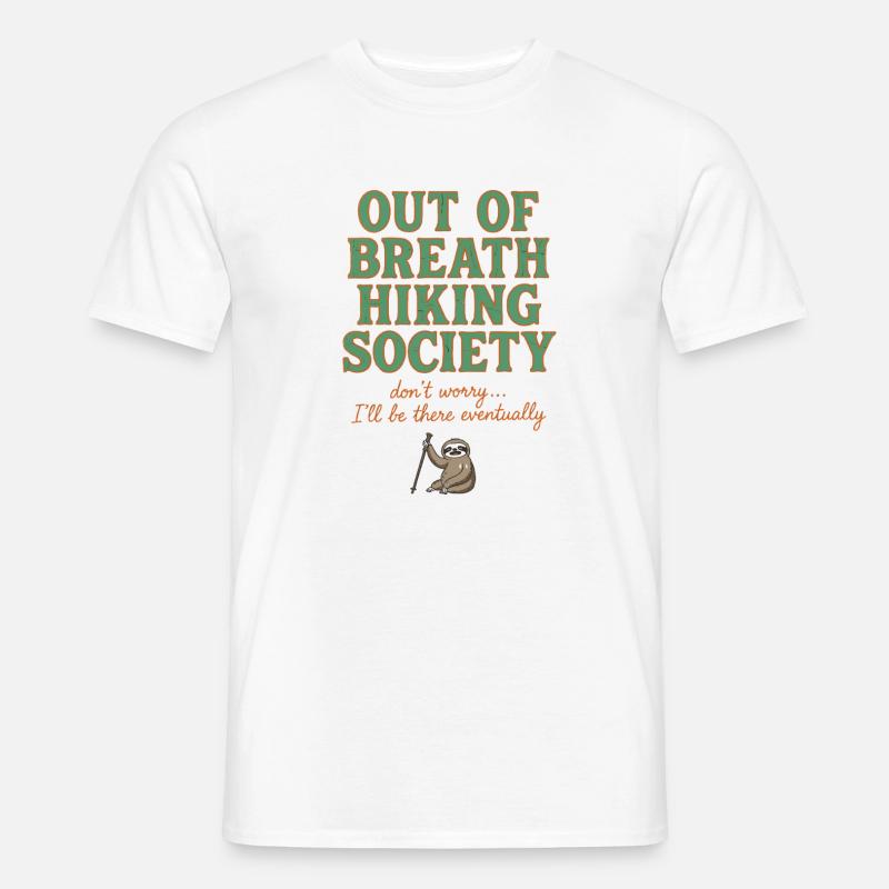 Außer Atem Wandergesellschaft - Männer T-Shirt - Weiß