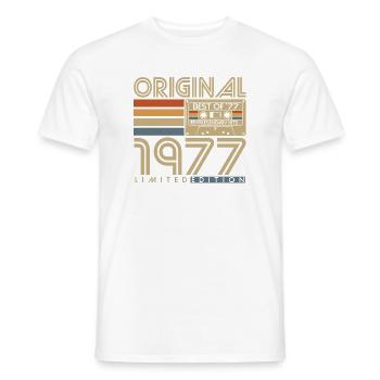 1977 Vintage Vintage Rétro Cadeau d’anniversaire - T-shirt homme - blanc - Devant - AI Model Male 178 dark (178cm)