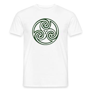 Keltischer Triskel-Spiralwappen - Männer T-Shirt - Weiß - Vorne - AI Model Male 178 dark (178cm)