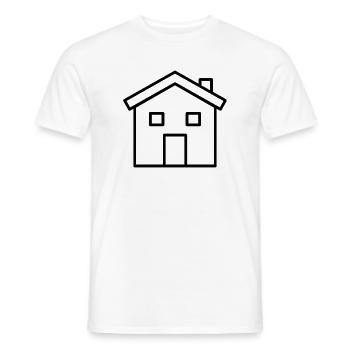 House Outline - Men's T-Shirt - white - Front - AI Model Male 178 dark (178cm)