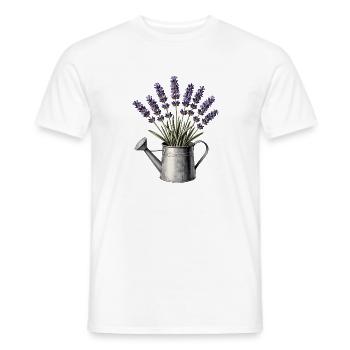 Lavande dans un arrosoir - T-shirt homme - blanc - Devant - AI Model Male 178 dark (178cm)