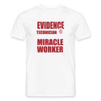 forensischer wissenschaftler kriminologie - Männer T-Shirt - Weiß - Vorne - AI Model Male 178 dark (178cm)