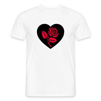 Roses - T-shirt homme - blanc - Devant - AI Model Male 178 dark (178cm)