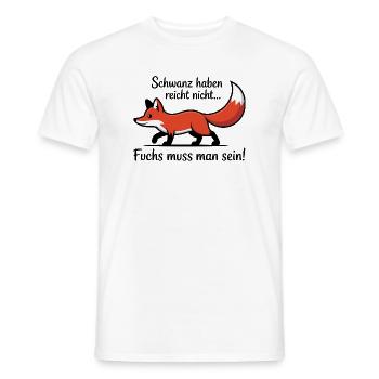 Roter Fuchs Cartoon-Illustration - Männer T-Shirt - Weiß - Vorne - AI Model Male 178 dark (178cm)