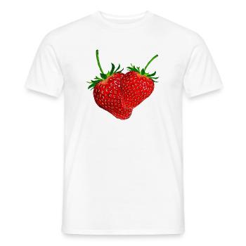 Fraises - T-shirt homme - blanc - Devant - AI Model Male 178 dark (178cm)