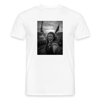 Boudicca/Boudica Selfie - Männer T-Shirt - Weiß - Vorne - AI Model Male 178 dark (178cm)
