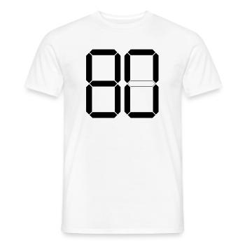 NUMBER 80 Eighty Gift Digital - Men's T-Shirt - white - Front - AI Model Male 178 dark (178cm)