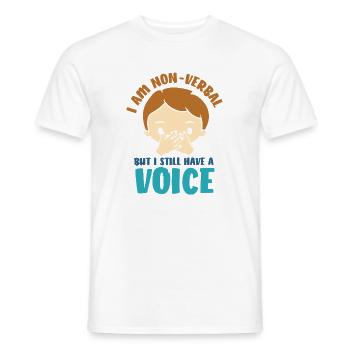 Autism Autistic Asperger's Syndrome - Men's T-Shirt - white - Front - AI Model Male 178 dark (178cm)