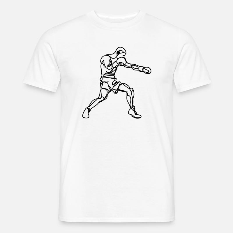 Graphismes de boxe - T-shirt homme - blanc