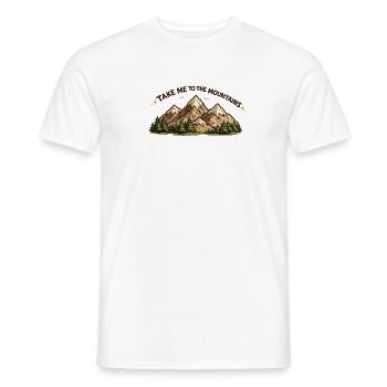 Take Me to the Mountains - Männer T-Shirt - Weiß - Vorne - AI Model Male 178 dark (178cm)