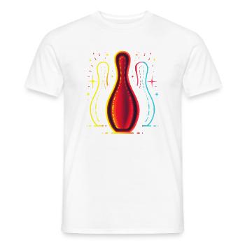 Vintage Bowling - T-shirt homme - blanc - Devant - AI Model Male 178 dark (178cm)