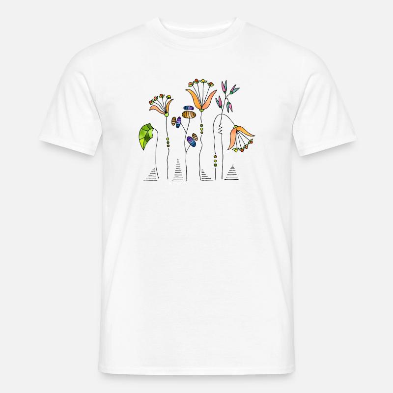 Blumen - Männer T-Shirt - Weiß
