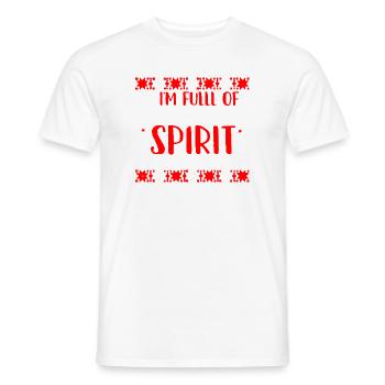 Voll mit Weihnachtsgeist-Vodka-Tee - Männer T-Shirt - Weiß - Vorne - AI Model Male 178 dark (178cm)