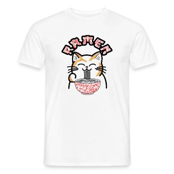 Ramen Katze Popart - Männer T-Shirt - Weiß - Vorne - AI Model Male 178 dark (178cm)