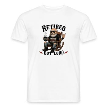 Retired But Loud Rock Retired Retirement Cooler - Men's T-Shirt - white - Front - AI Model Male 178 dark (178cm)