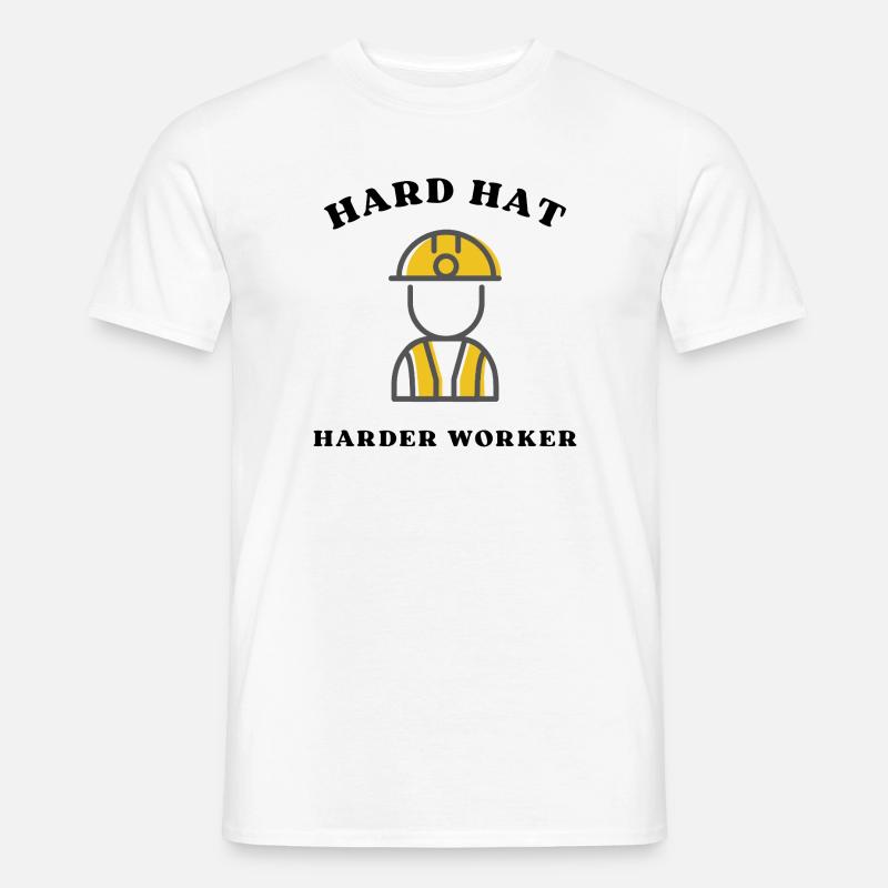 Baustellenheld Silhouette - Männer T-Shirt - Weiß