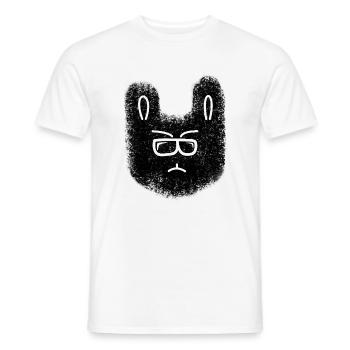 Nerdhase mit Brille - Männer T-Shirt - Weiß - Vorne - AI Model Male 178 dark (178cm)