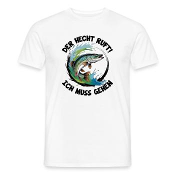 Hecht Angeln - Männer T-Shirt - Weiß - Vorne - AI Model Male 178 dark (178cm)