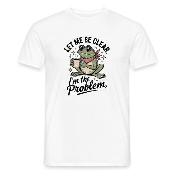 Grenouille caféinée : Je suis le problème - T-shirt homme - blanc - Devant - AI Model Male 178 dark (178cm)