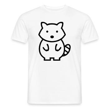 raccoon - Men's T-Shirt - white - Front - AI Model Male 178 dark (178cm)