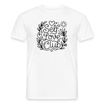 Self love - Men's T-Shirt - white - Front - AI Model Male 178 dark (178cm)