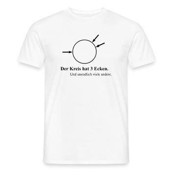 Drei Ecken - Männer T-Shirt - Weiß - Vorne - AI Model Male 178 dark (178cm)