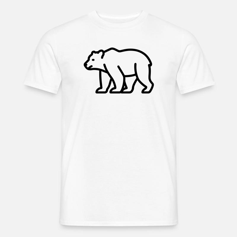 Bär - Männer T-Shirt - Weiß