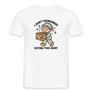 Keine Erinnerung | Schlafwandler Humor - Männer T-Shirt - Weiß - Vorne - AI Model Male 178 dark (178cm)