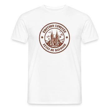 feria Bayonne - T-shirt homme - blanc - Devant - AI Model Male 178 dark (178cm)