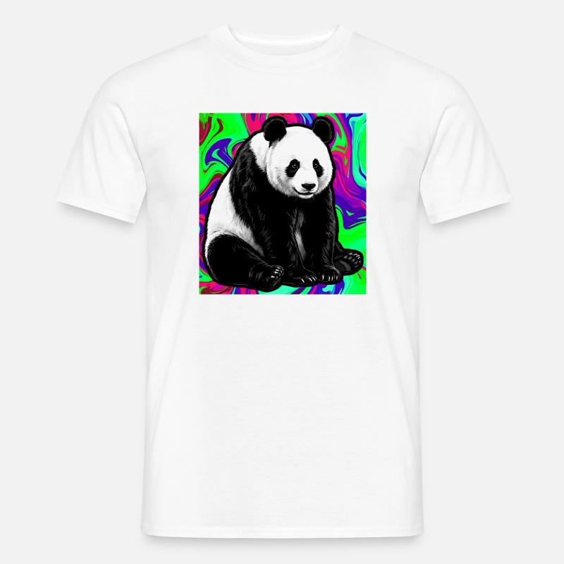 Panda - Männer T-Shirt - Weiß