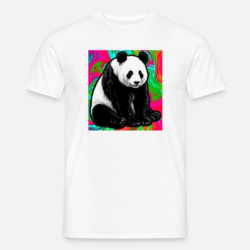 Panda - Männer T-Shirt - Weiß