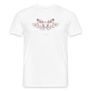 Feminine Floral Line Art Bloom - Men's T-Shirt - white - Front - AI Model Male 178 dark (178cm)