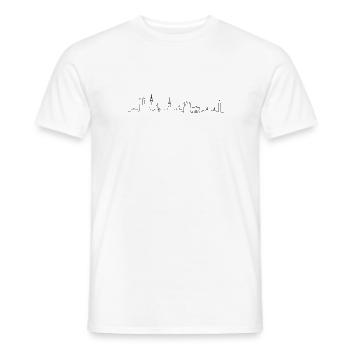 City Lines Silhouette Munich - Men's T-Shirt - white - Front - AI Model Male 178 dark (178cm)
