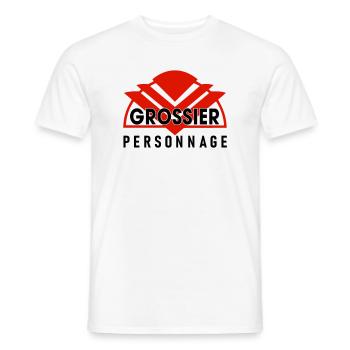 Gossier personnage - T-shirt homme - blanc - Devant - AI Model Male 178 dark (178cm)