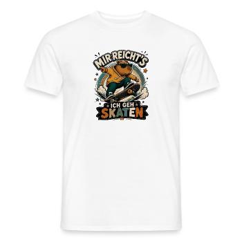 Capybara Skaten - Männer T-Shirt - Weiß - Vorne - AI Model Male 178 dark (178cm)