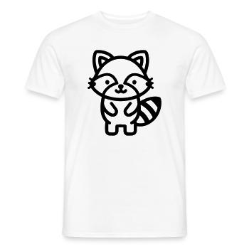 raccoon - Men's T-Shirt - white - Front - AI Model Male 178 dark (178cm)