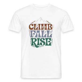Aube Montagne et Feuillage - T-shirt homme - blanc - Devant - AI Model Male 178 dark (178cm)