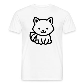 raccoon - Men's T-Shirt - white - Front - AI Model Male 178 dark (178cm)