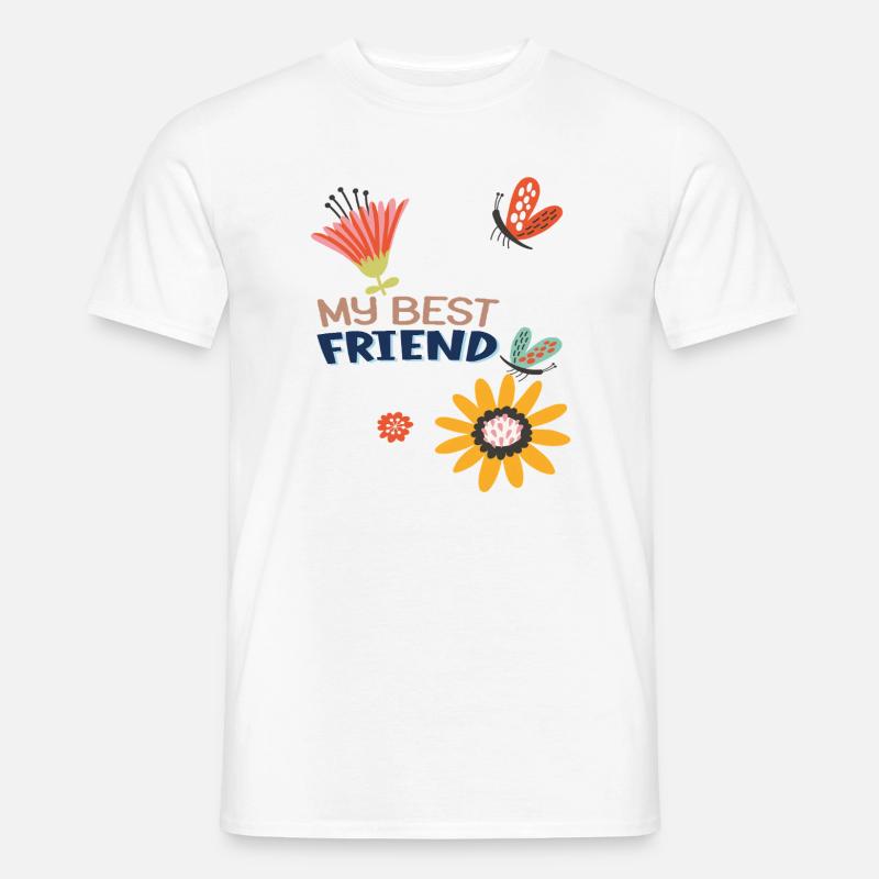 Beste Freunde - Männer T-Shirt - Weiß