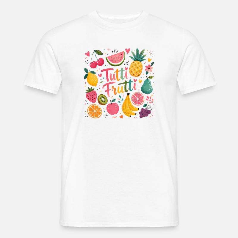 Tutti Frutti Farbexplosion - Männer T-Shirt - Weiß