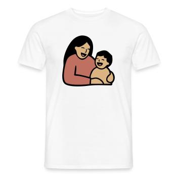 Maman Câlin de bébé Amour - T-shirt homme - blanc - Devant - AI Model Male 178 dark (178cm)