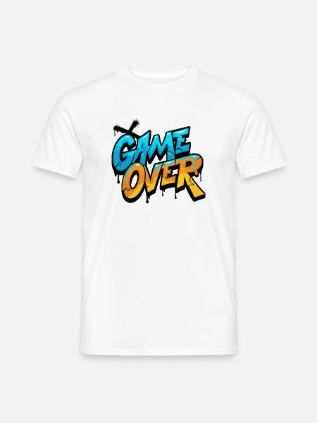 Game Over Graffiti Glow - Männer T-Shirt - Weiß