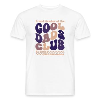 Club des papas cool - Cadeau de la fête des pères des papas - T-shirt homme - blanc - Devant - AI Model Male 178 dark (178cm)