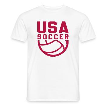USA Soccer - T-shirt homme - blanc - Devant - AI Model Male 178 dark (178cm)