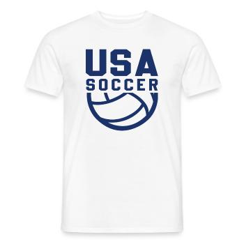 USA Soccer - T-shirt homme - blanc - Devant - AI Model Male 178 dark (178cm)